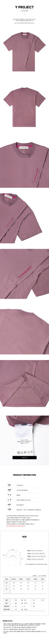 Y Project Men's Printed Cotton T-Shirt TS71S24 BERRY 54699468 [P]
