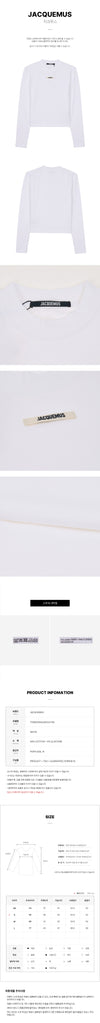 Jacquemus Grosgrain Long Sleeve T-Shirt 100 SS26 152756607 [P]