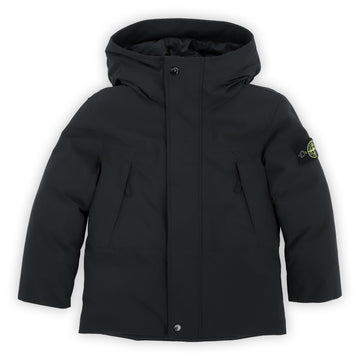 STONE ISLAND Stein Kinder Wappen Patch Hoodie Daunenjacke (Schwarz) 811640434 V0029 115620973