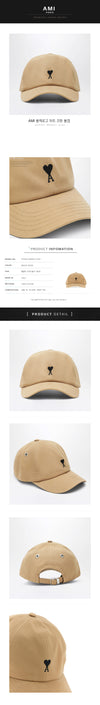 AMI Herz-Cotton-Cap mit schwarzem Logo 26FW 161013180 [P]