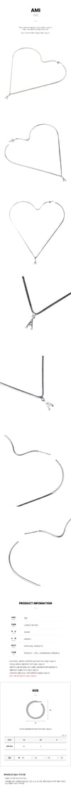 AMI Heart Mono Earrings for Women UJW201 362 900 76972386 [P]