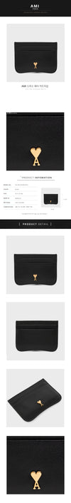 AMI Smooth Leather Card Holder 26FW AL0208 0015 161064122 [P]