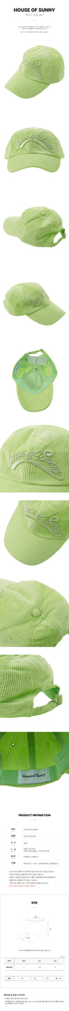 House of Sunny Logo Embroidery Baseball Cap VOL21226 LIME 62310639 [P]