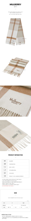 Mulberry Large Check Wool Scarf 146849041 [P]