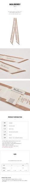 MULBERRY Damen Logo Skinny Schal 152233325 [P]
