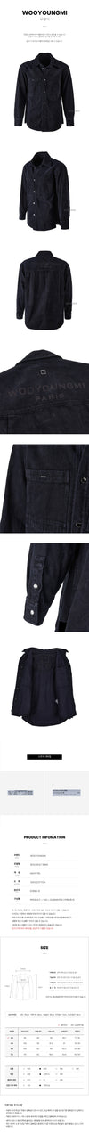 Wooyoungmi Men's Denim Back Logo Shirt 145023568 [P]