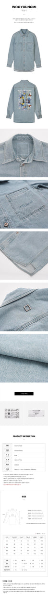 Wooyoungmi Men's Flower Back Logo Denim Shirt W261SH26 882L SS26 158528056 [P]