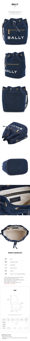 BALLY Mini Bucket Bag mit Logo-Print aus Denim, WLO05OCV034 I5G6O 144670579 [P]