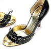 Dsquared2 Black/Gold Ribbon Side Open Heel 162545197 [P]