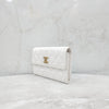 CHANEL Weiße Kaviar Klapp-Geldbörse mit CC-Logo AP3133 8676 163158131 [P]