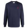 AMI Logo-Stickerei Langarm-T-Shirt Navy A21HJ005 701 45118014 [P]