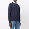 AMI Logo-Stickerei Langarm-T-Shirt Navy A21HJ005 701 45118014 [P]