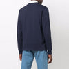 AMI Logo-Stickerei Langarm-T-Shirt Navy A21HJ005 701 45118014 [P]