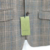 GUCCI Braun kariertes Logo-Patch Jacket 46 4154 163158673 [P]