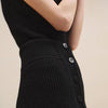 Hermes Buttoned Women's Skirt Cashmere Knit Skirt Noir H4H2329D40236 105855740 [P]