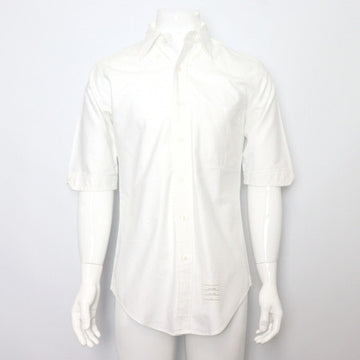 THOM BROWNE 男性用ホワイト半袖シャツ MWS002 152898845 [P]