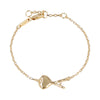 AMI Hammered Heart Logo Thin Chain Bracelet 161768624 [P]