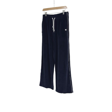 Celine Men's Triomphe Embroidered Velour Velvet Training Pants Navy 160755451 [P]
