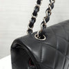 CHANEL Klassische Flap Bag Maxi Lammleder Schwarz mit Silber-A58601 10118 14376699 [P]