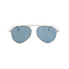 FENDI Shiny Silver FF-Logo Aviator Sonnenbrille 40061U 152318599 [P]
