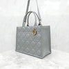 DIOR Leder Book Tote Tasche Mittel Stein Grau M1324OWHP 9035 16750060 [P]