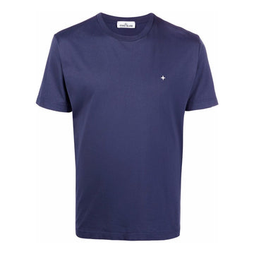 Stone Island Stone 22SS Embroidered T-Shirt Dark Blue Purple V0027 35261356