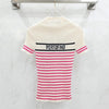 DIOR Riviera gestreifter Kurzarm-Pullover 36 4372 163158752 [P]