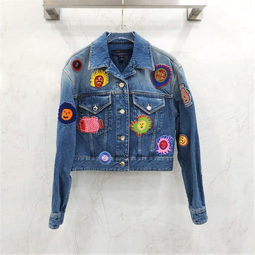 Louis Vuitton Limited Edition Multi-Patch Denim Jacket 38 3670 163158545 [P]