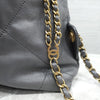 CHANEL 22バックパック ミディアム カーフスキン ダークグレー 内蔵チップ AS3313 9937 163156866 [P]