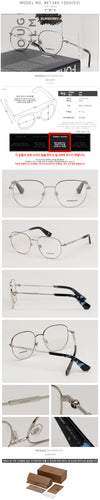 BURBERRY BE1385 1005 シルバーメタルフレーム レトロスクエア眼鏡 ティーザー 141577991 [P]