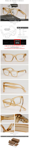 Burberry BE2407F 4063 Asian Fit Luxury Semi-Transparent Light Brown Square Horn Frame 141577978 [P]