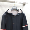 THOM BROWNE レザーアームバンドフードジャケット 0 5312 163158662 [P]