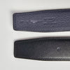 Hermes Reversible Leather Belt with H Buckle 32mm Black Navy 90 Silver Matte 156334640 [P]