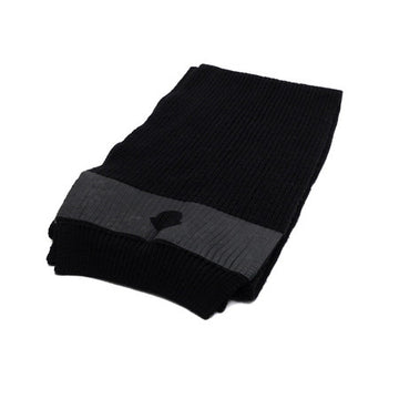 MONCLER ブラックバージンウールユニセックスマフラー 411774FQRT 152317921 [P]