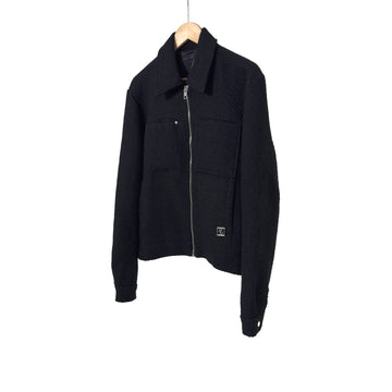 Wooyoungmi Men's Tweed Zip Jacket Black 48 160755457 [P]