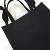 PRADA トライアングルロゴキャンバスドリルトートバッグ 1BG382 9236 2774075 [P]