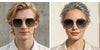 DIOR Sonnenbrille S1U D0AL Gold Metall Unisex Oversized 162844888 [P]