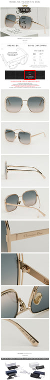 DIOR Sonnenbrille S1U D0AL Gold Metall Unisex Oversized 162844888 [P]