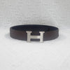 HERMES H-Riemenschnalle reversible 32mm Schwarz Schokolade Edelstahl Matt 95 Herren Leder Gürtel H064544CB86 116341655 [P]