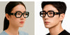 CELINE Trieronf Brillenfassung CL50155F 001 Luxus Rechteckig Schwarz Bold Horn Rahmen Einzigartige Mode 145965739 [P]