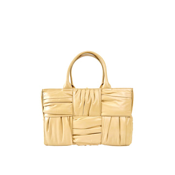 BOTTEGA VENETA Intrecciato Arco Leder Tote Bag Small Porridge 143525332