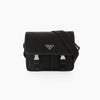Prada Nylon Saffiano Leather Buckle Shoulder Bag 157091454 [P]