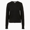 GANNI Lace Logo Patches Pullover Phantom Sweater 160969022 [P]