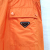 Prada Orange Triangle Logo Nylon Shorts M SPH157 9446 163159646 [P]