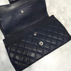 CHANEL Classic Large Caviar Flap Bag Navy Silver 9109 163156006 [P]