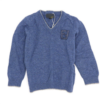 FENDI ブルーキッズ ベビーVネックニットセーター aa47214 152565290 [P]