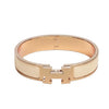 Hermes Click H Blanc Bangle Bracelet Cream Rose Gold H700001FO85PM 67089306 [P]