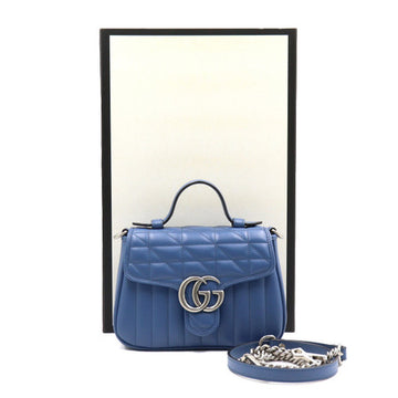 GUCCI 583571 GGマーモント ミニ トップハンドル トートバッグ 兼 ショルダーバッグ aa49194 152892830 [P]