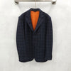 Hermes Navy Check Tailored Jacket 58 7727 163158623 [P]