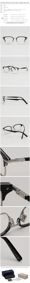 Dior Eyewear Frame S24U F400 Black Silver Unisex 157640674 [P]